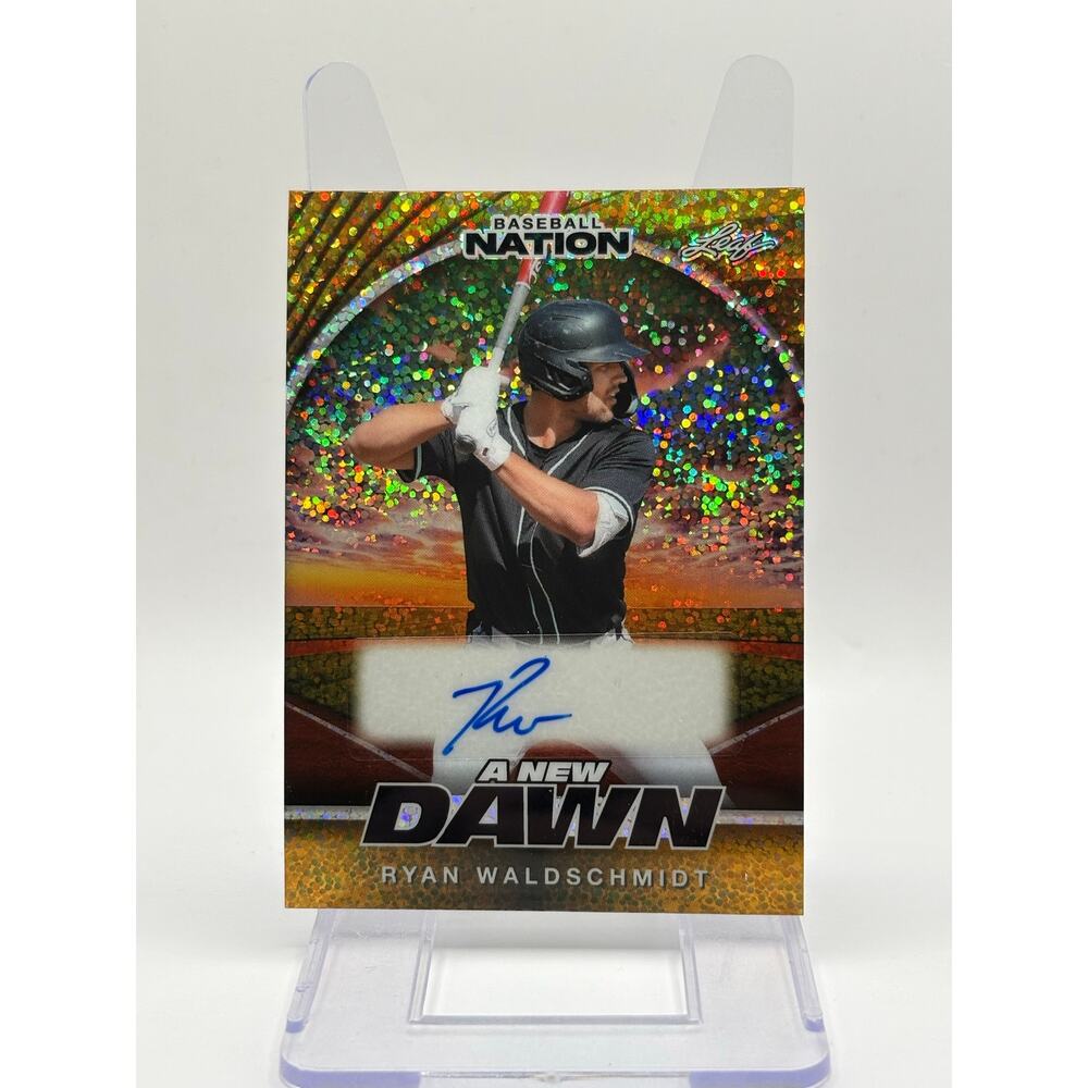 2025 Leaf Baseball Nation Ryan Waldschmidt Gold Sparkle Auto 1/1 SSP Arizona